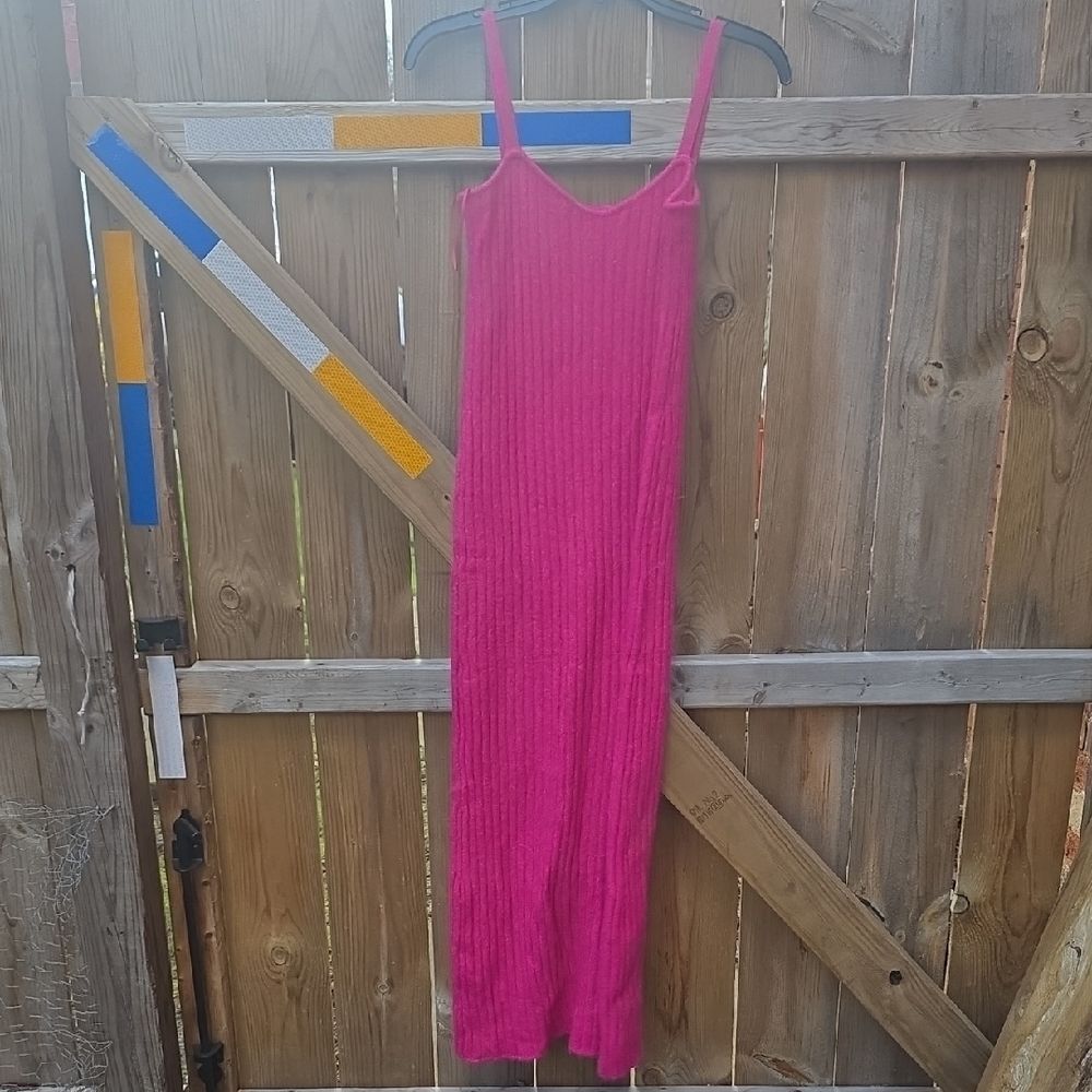Zara Vibrant Hot Pink Knit Dress